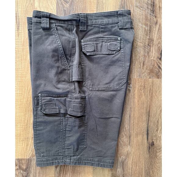 Duluth Trading Co Men's DuluthFlex Fire Hose Cargo Shorts, Brown EUC - Picture 5 of 8